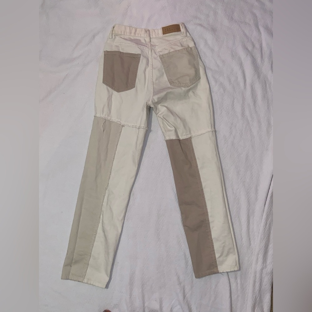 Brown and Cream Jeans - Picture 3 of 4